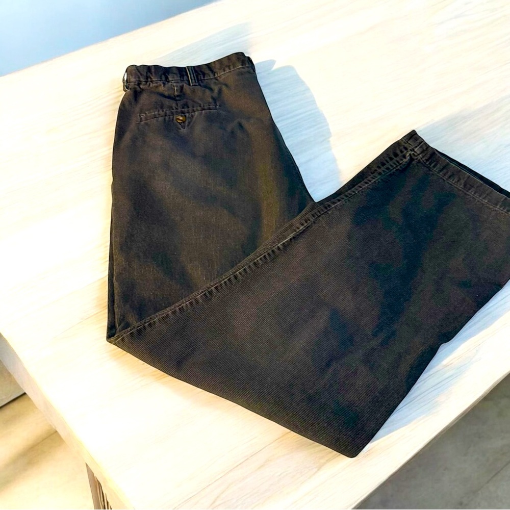 Hagar Corduroy Pants classic fit flat front hidden expandable waist band
